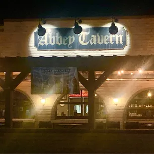 the front of the building
