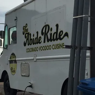 a white food truck