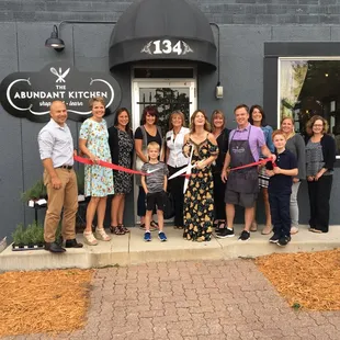 Ribbon Cutting Ceremony for Grand Opening of Abundant Kitchen.