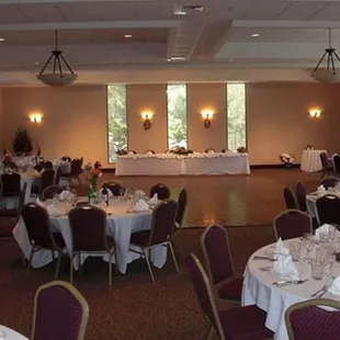 Tables and chairs included