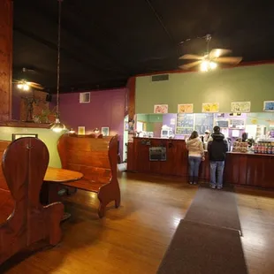 the interior of the restaurant