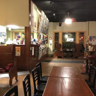 the interior of the restaurant