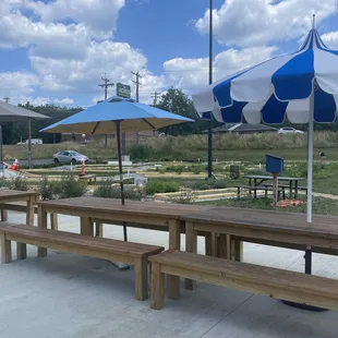Seating and one of the courses