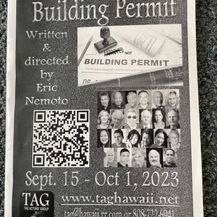 Building Permit handout from today' final performance (it was eye opening for anyone who hasn't dealt with the system)