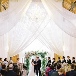 An Indoor Wedding Ceremony in The Barn