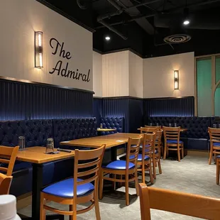 the dining area of the restaurant