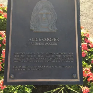 Adobe restaurant Alice Cooper plaque :)