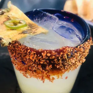 It was hard to not improve on the spicy margarita but Stratton did a a smoky margarita and it was FABULOUS!