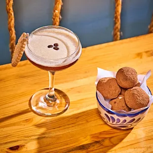 Mexican Espresso Martini and Chocolate Truffles
