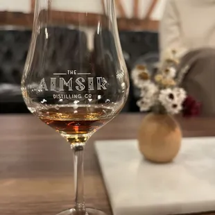 Cold brew bourbon from a tasting flight