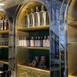 The display of the spirits available is lovely.