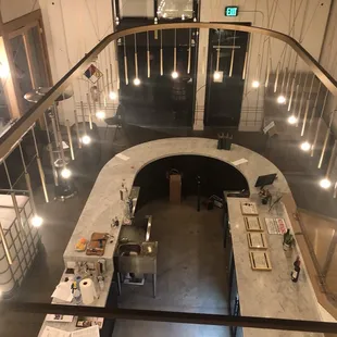 View of the bar from upstairs