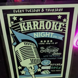 Karaoke nights.