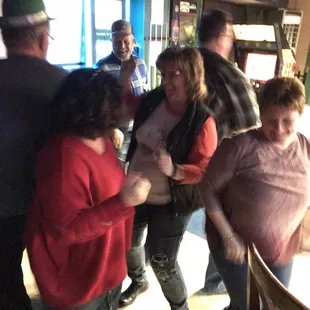 a group of people dancing