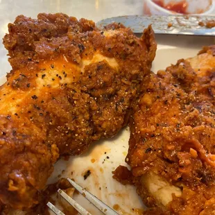 What a great meal! Chicken tenders that were tossed in Buffalo and lemon pepper and a side of fries.