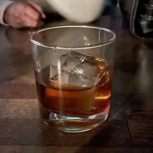 Black walnut old fashioned with house infused peanut butter whiskey, RECOMMEND!!!!