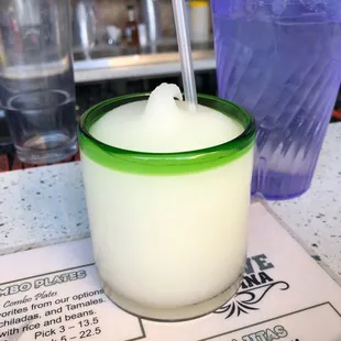 a glass of milk
