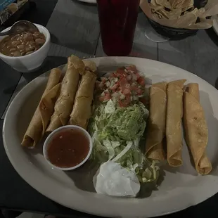 flautas - looks so good but everything was so bland..