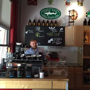 Mike and the famous coffee!