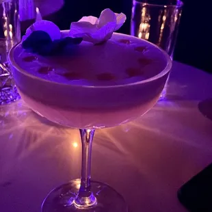 Cocktail with Crème de violet I believe.