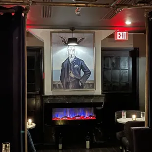 a painting of a man in a suit and tie