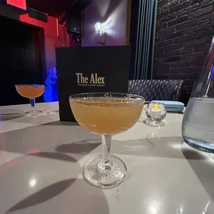 Champs-Élysées: rye, Hennessy cognac, green chartreuse, lemon sauvignon blanc, simple syrup