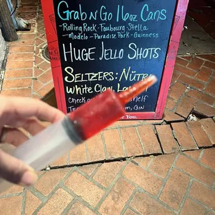 Half a Jell-O shot