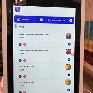 My intended order for two people