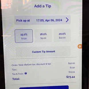 My food court meal would have cost $73.44!