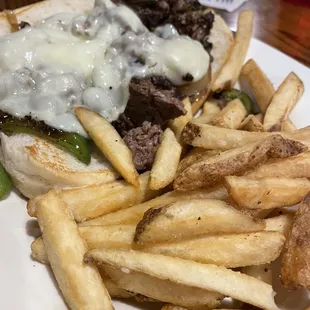 a plate of french fries