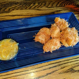 Coconut shrimp appetizer