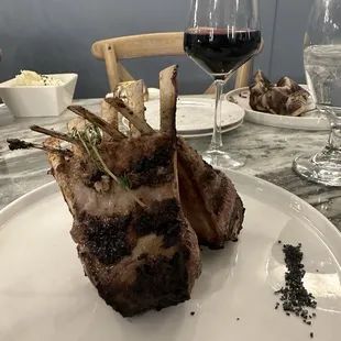 Rack of lamb. This was good, not great. The other people with me had a wide range of items. All of them I would give a great review.