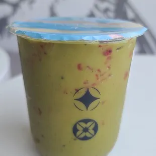Matcha Brown Sugar Deerioca Milk with Strawberry, shaken up ($6.25)  06-29-2023
