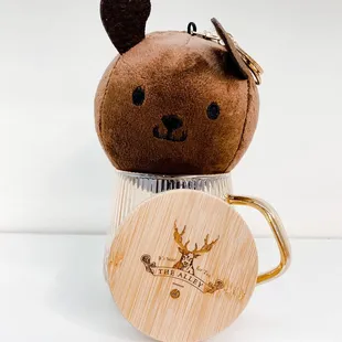 Deerioca plushie and tea cup merch