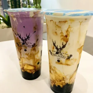 Ube Brown Sugar Deerioca Creme Brulee and Brown Sugar Deerioca Creme Brulee