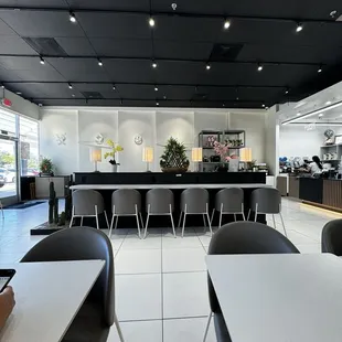 Inside - lots of outlets and spots to hang out to read/study