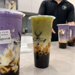 two cups of bubble tea