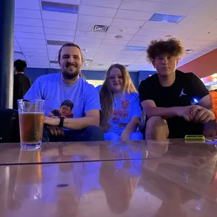 We had our own table area when bowling