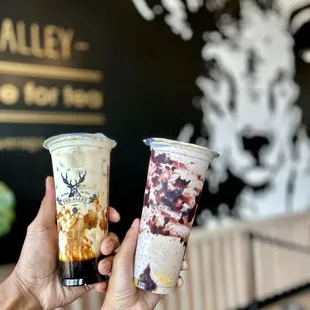 Brown Sugar Deerioca Milk + Mango Purple Rice Yogurt