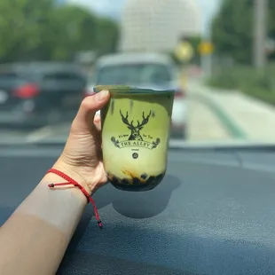 Matcha Brown Sugar Deerioca Milk