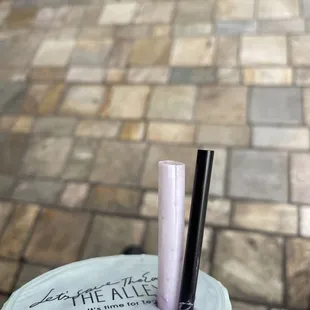 Have to use two straws because the other is broken