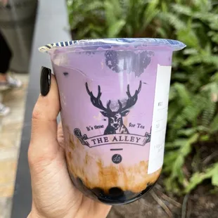 ube creme brulee brown sugar