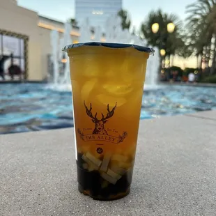 Passion fruit tea with jelly