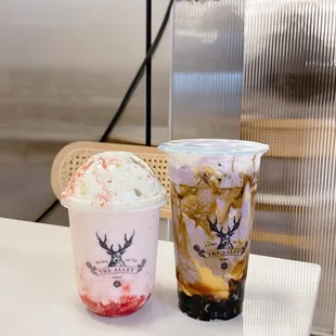 Snow strawberry smoothie &amp; ube