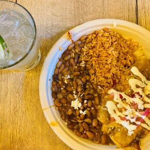 Green pork chili enchiladas - chicken