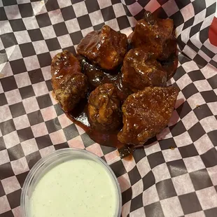 6 ct Honey bbq Boneless Wings