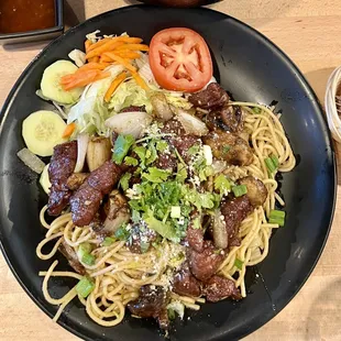 Garlic Noodles with Shakin Beef! The beef literally melts in your mouth! So delicious!  Must try!