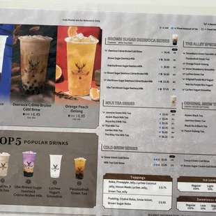 Menu! So excited The Alley is here!!