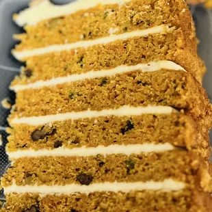 Big 6 Layer Carrot Cake with Pecans and Cream Cheese Frosting- delicious! $11.5