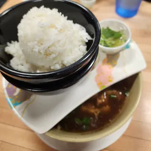 Oxtail Soup served like a tower